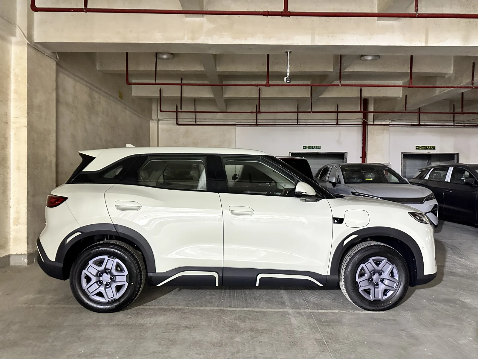 BYD Yuan UP side profile in vehicle storage